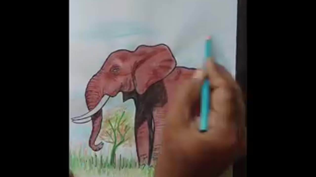 How to draw/elephant 🐘 easy drawing