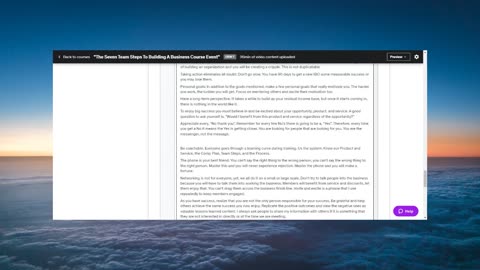 "The Seven Team Steps To Building A Business Course" G