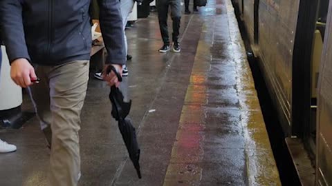 Heavy rains flooded subways in New York City