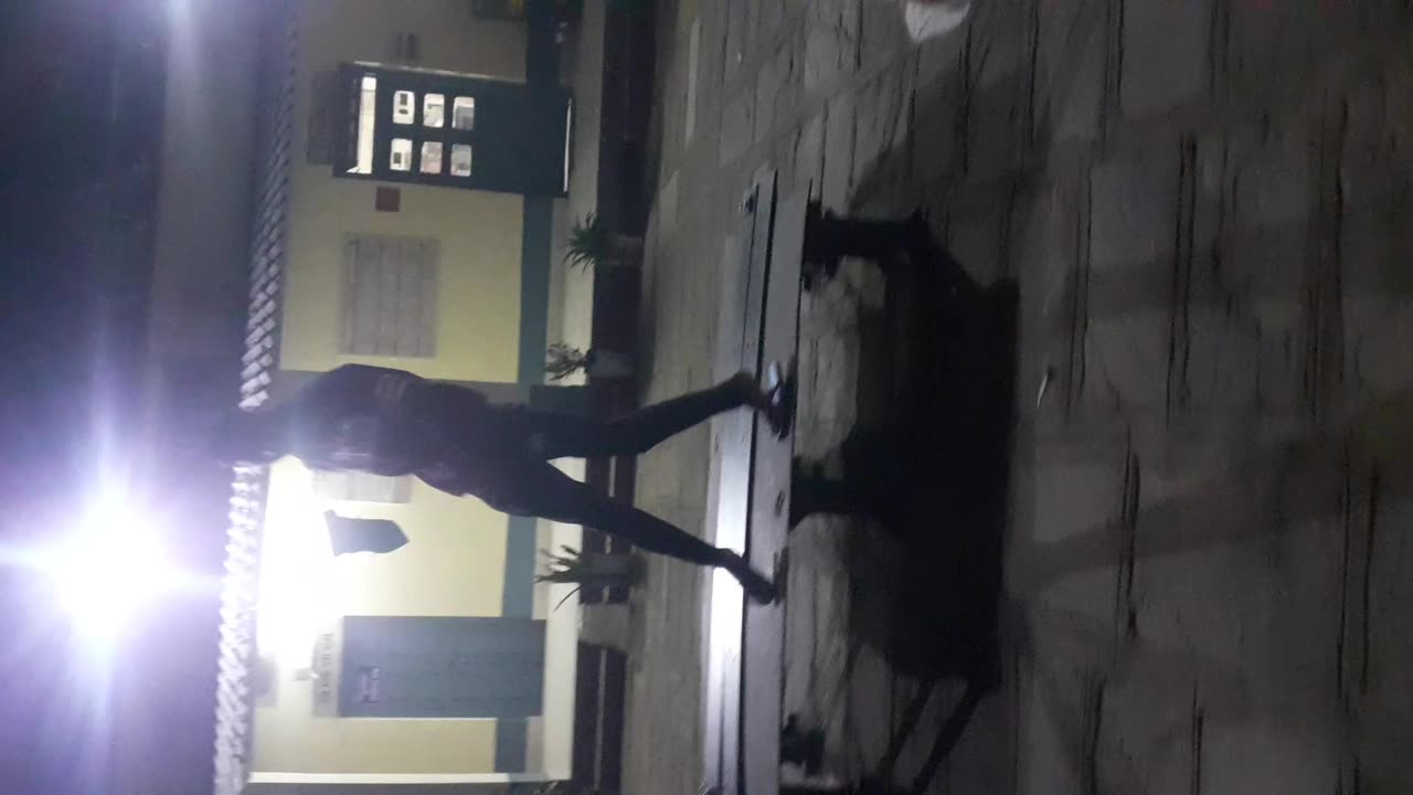 Fun midnight at railway station