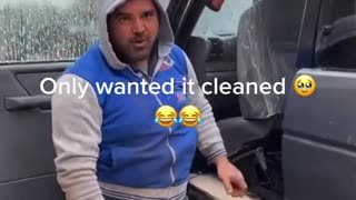 Guy Cleaning my Car Used a Pressure Washer on the Inside