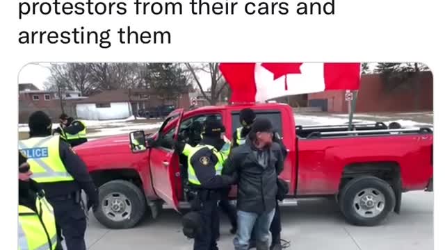 NATZI Candaian Police ARRESTING Protestors