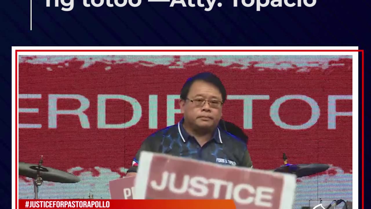 SMNI at Pastor ACQ, ginigipit dahil sa pagsasabi ng totoo —Atty. Topacio