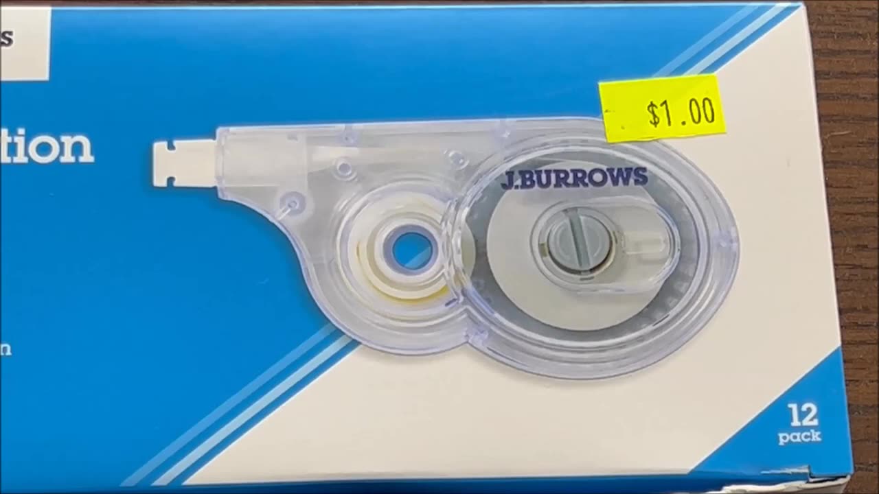 J Burrows Correction Tape Packshot vs Product