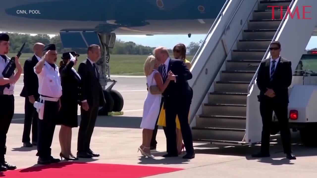 President Trump And Melania Trump Arrive At The 2019 G7 Summit _ TIME