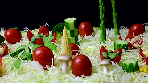 Special Garden Salad _ Stop Motion Cooking & ASMR