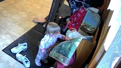 Toddler Takes Cash Out of Grandma's Purse