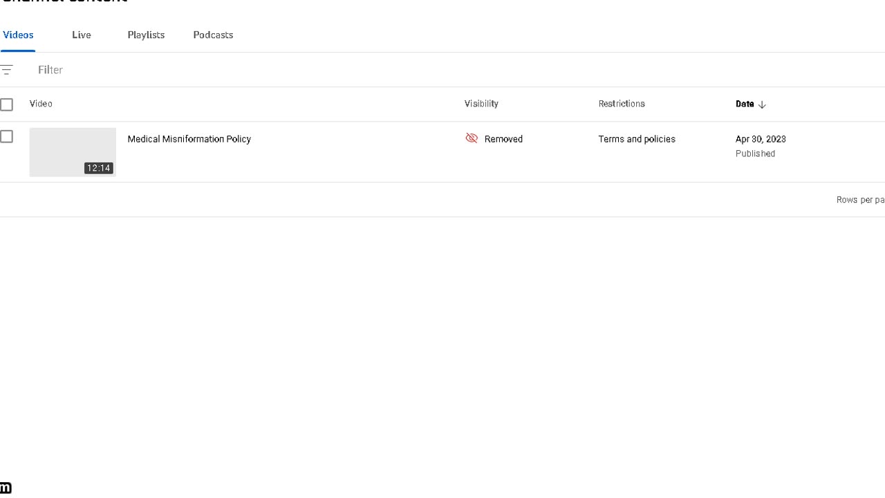 Youtube will not allow me to question its policies