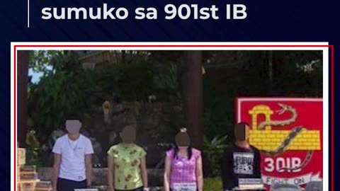 Top leader ng CTG at 3 iba pang kumilos sa Surigao Del Norte, sumuko sa 901st IB