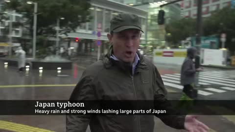 Japan hit by biggest typhoon in decades - BBC News