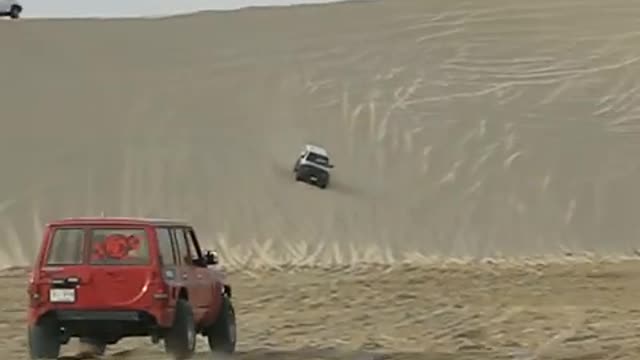 Sand Dunes up hill driving