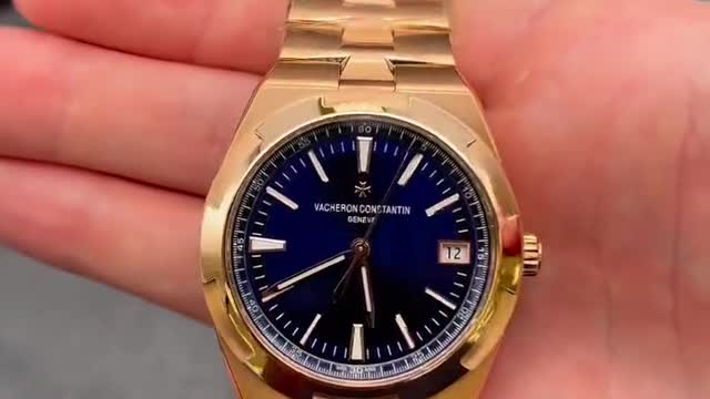 Vacheron Constantin 4500v 18k rose gold blue dial