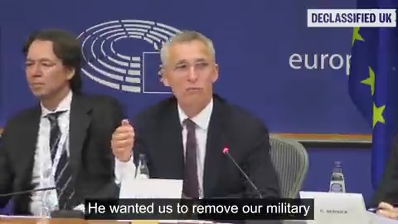 NATO Secretary General Jens Stoltenberg, confirms that Russia invaded Ukraine to prevent...