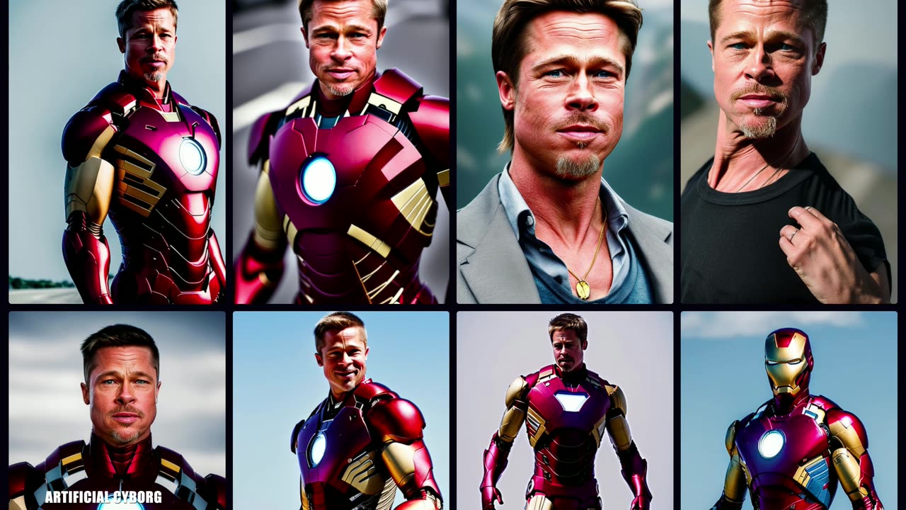 BRAD PITT is Tony Stark IRON-MAN [4K]