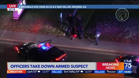 Authorities pursue armed suspect in high-speed Downtown L.A. chase