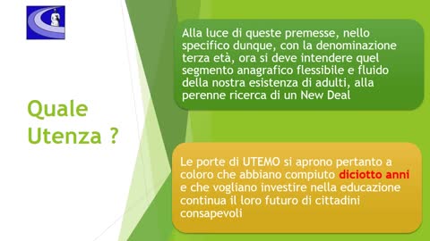 PRESENTAZIONE UTEMO - Università per la Terza Età APS - 11/2022