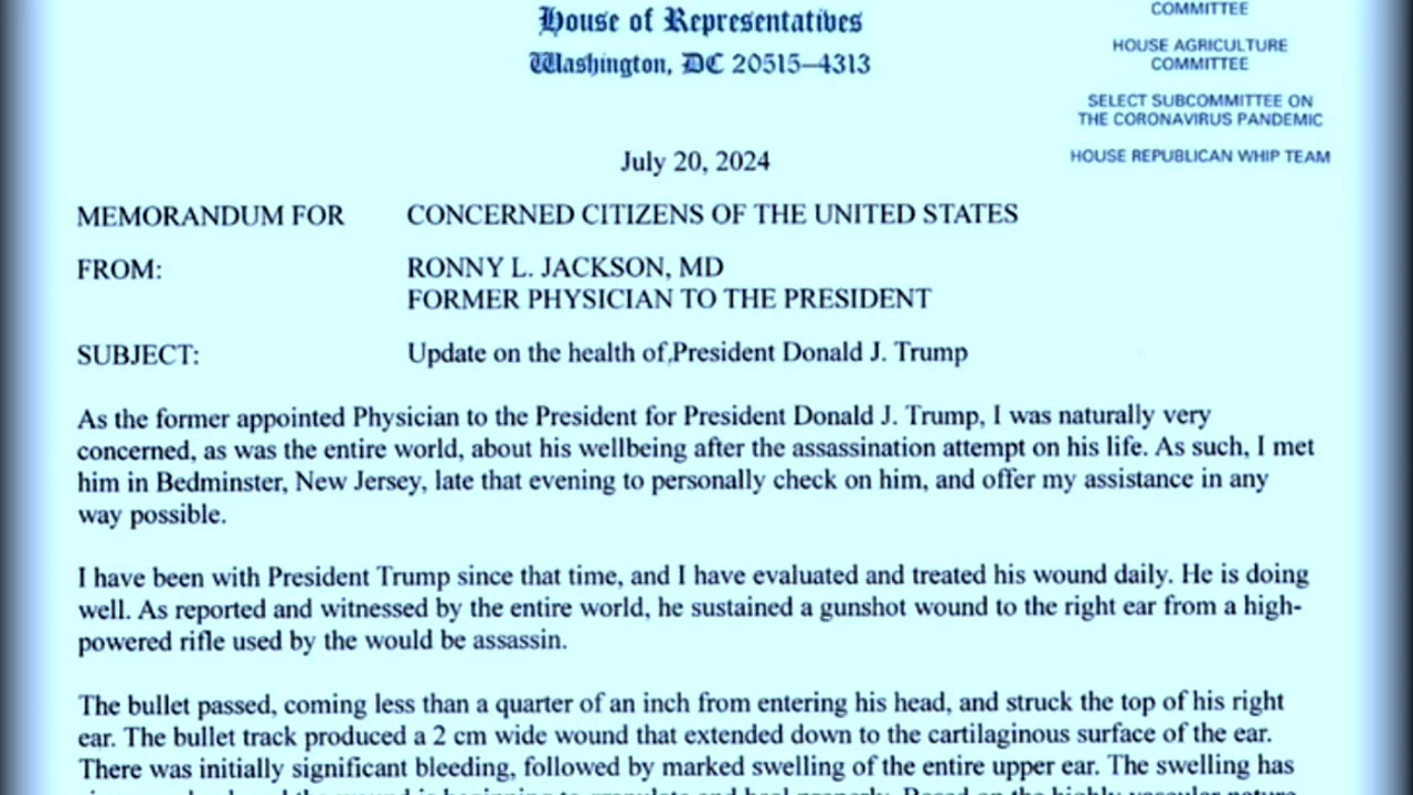 Statement on Trump’s Condition