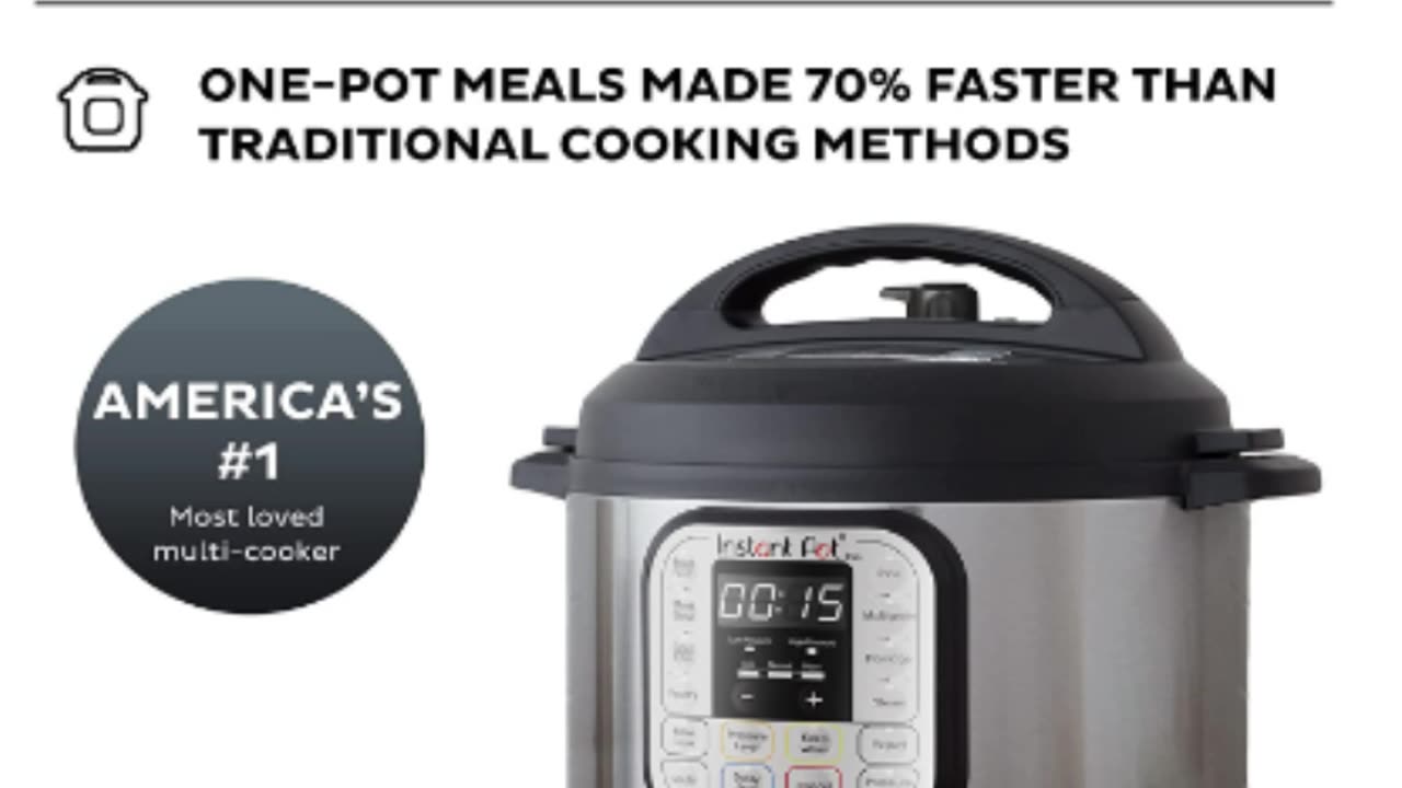 Instant Pot Duo 7-in-1 Electric Pressure Cooker, Slow Cooker