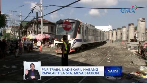 PNR Train, nadiskaril habang papalapit sa Sta. Mesa Station | Saksi