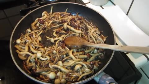 Cooking - Trio mushroom and Swiss chard