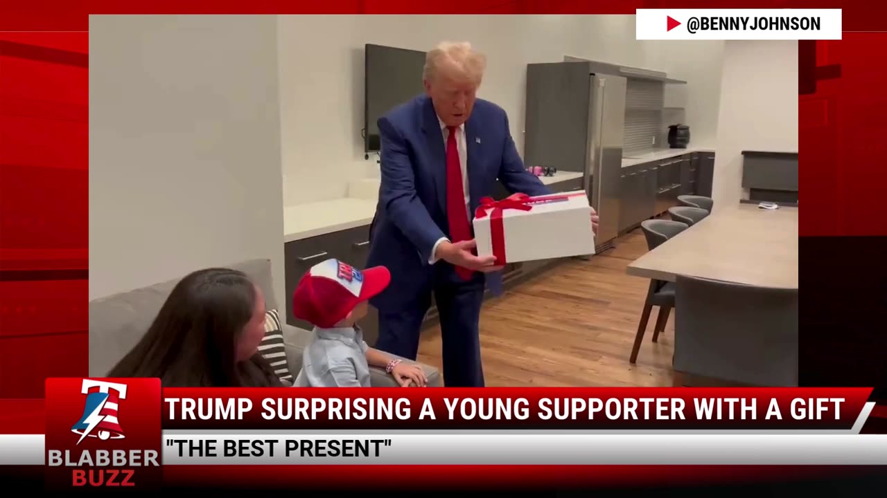 Trump Surprising A Young Supporter With A Gift