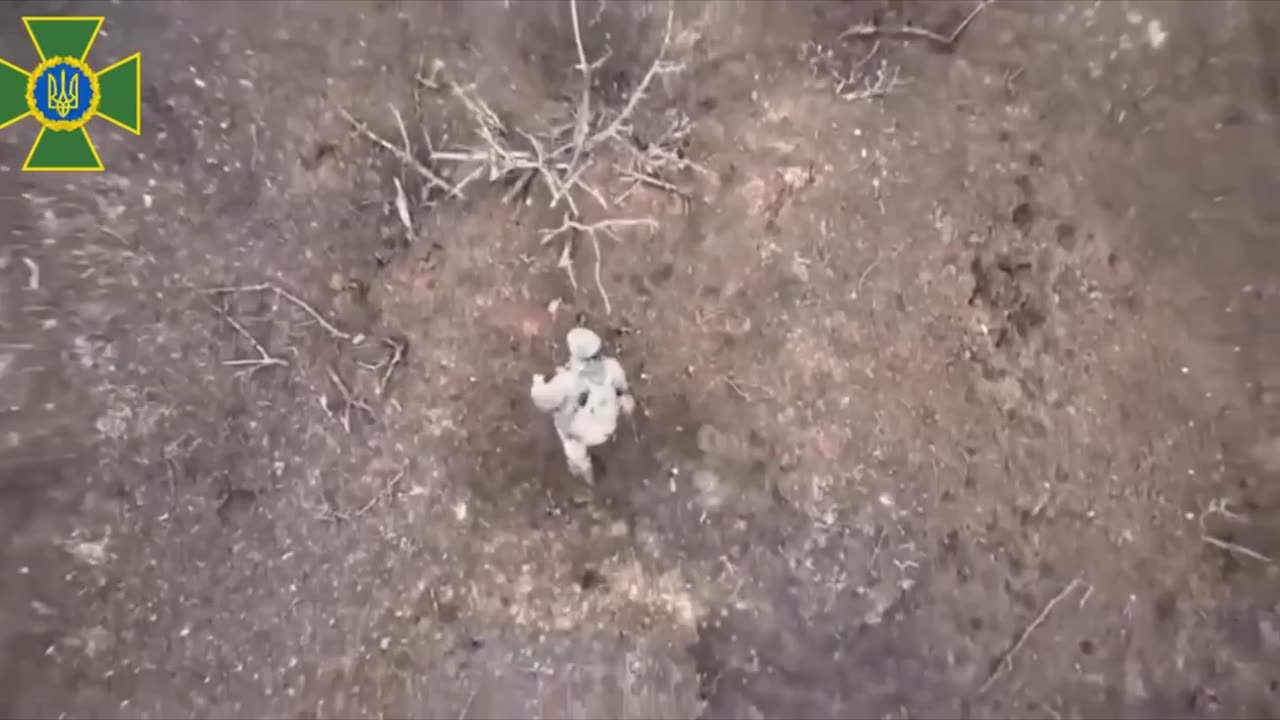 Warning graphic - Drone drops on Russian infantry, get their heads blown off!