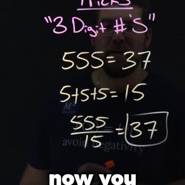 555=37? This math trick always works! | Minute Math Tricks 128 #shorts