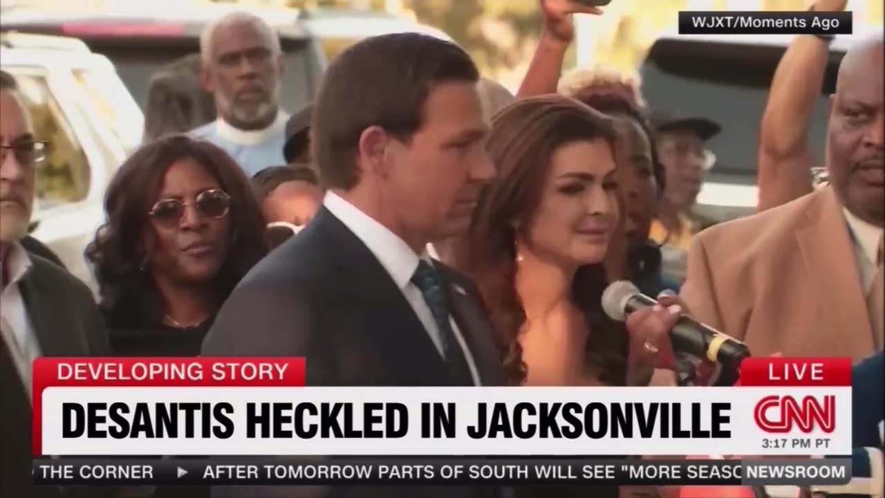 Ron DeSantis heckled in Jacksonville FL “We want Trump”