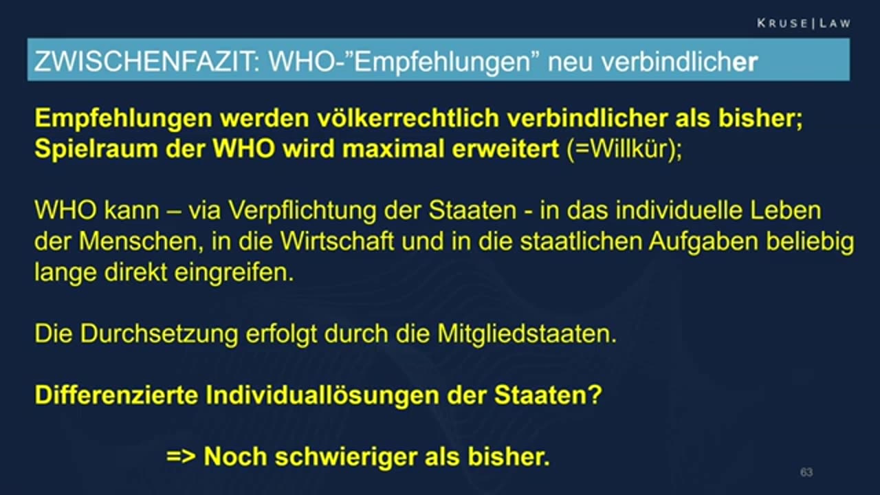 Anwalt erklärt neue Gesundheitsvorschriften der WHO o6.o6.2024