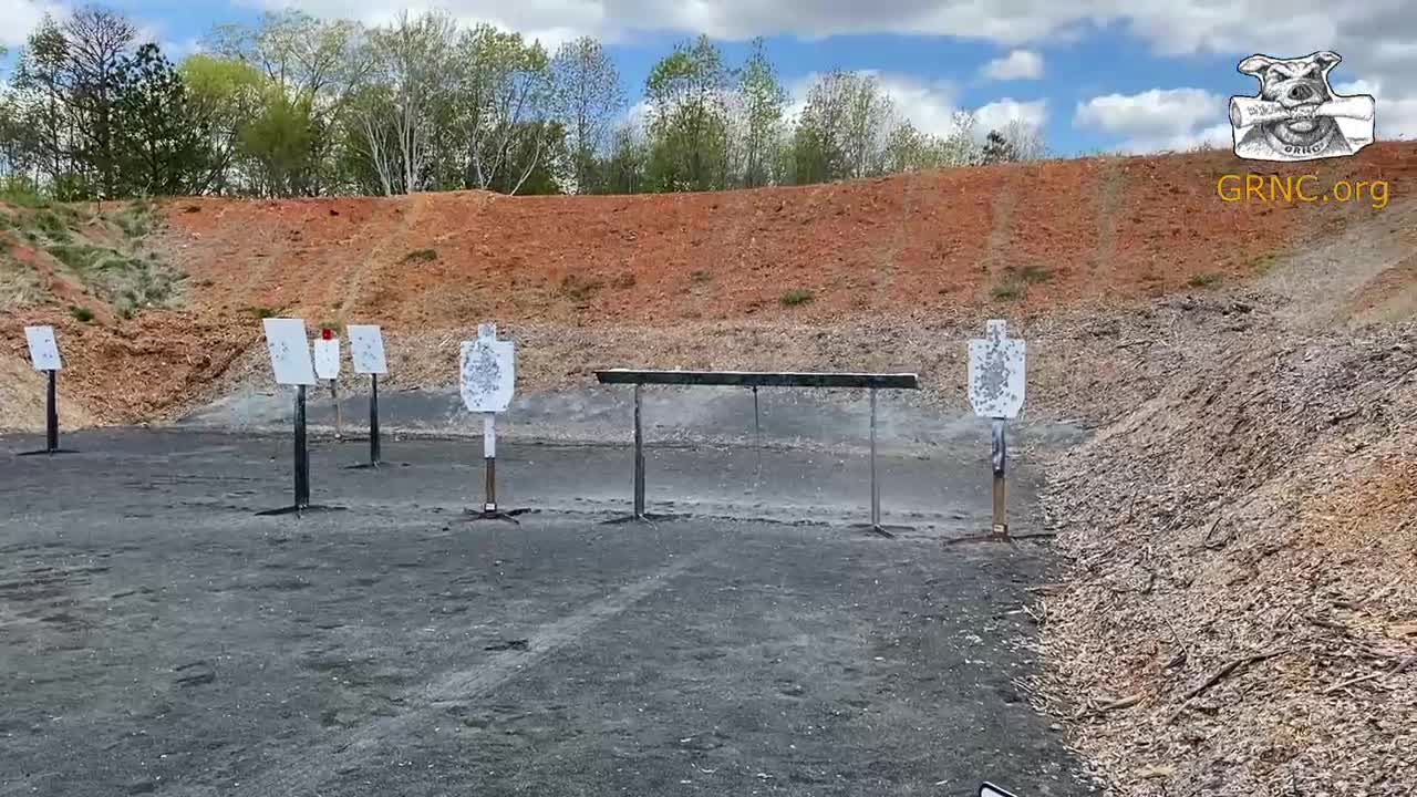 US Senate Candidate Ted Budd (R-NC) Shoots at Steel Plate Challenge