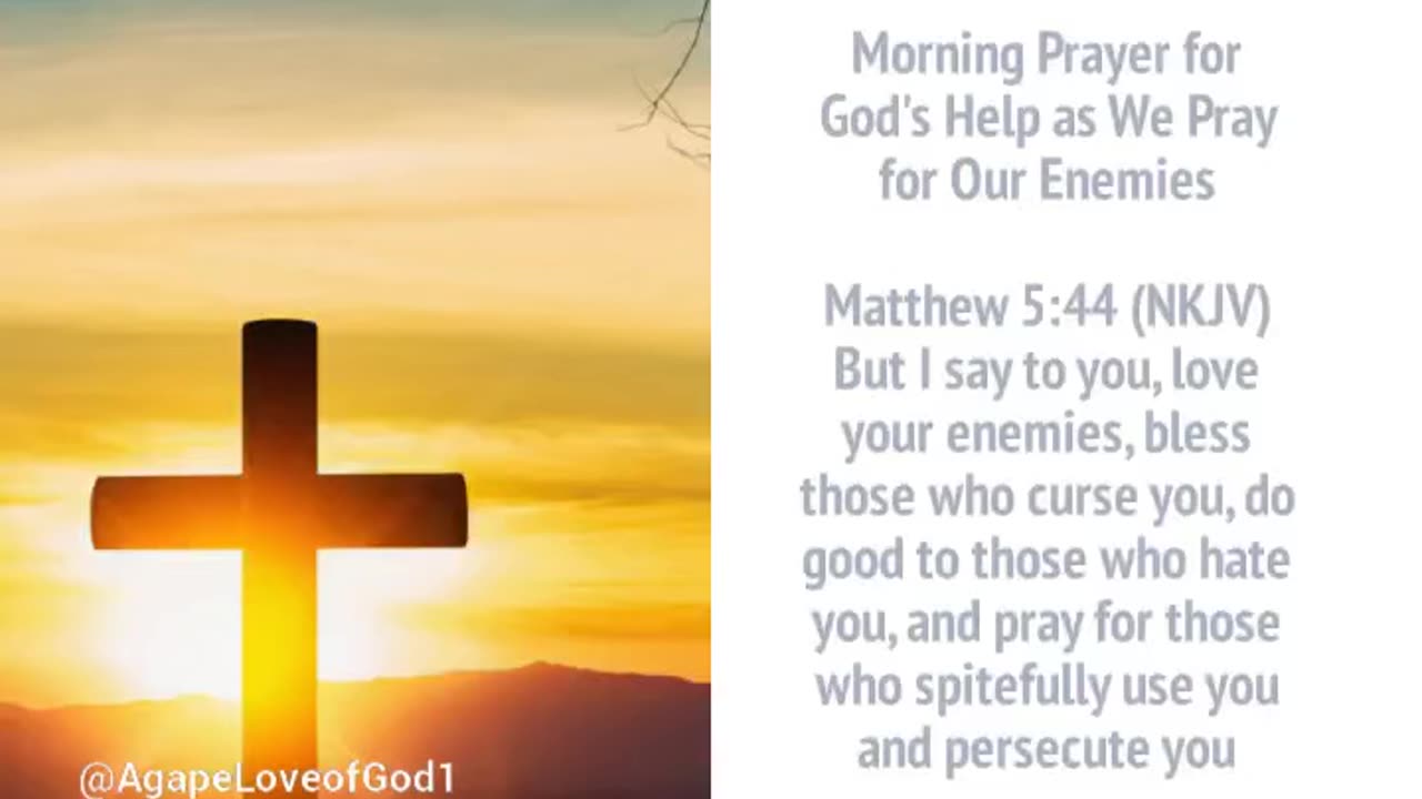 Morning Prayer for God’s help to Pray for Our Enemies #Shorts