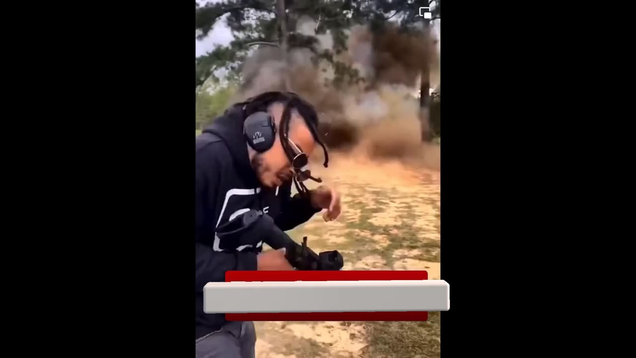 When shooting at explosives backfires.
