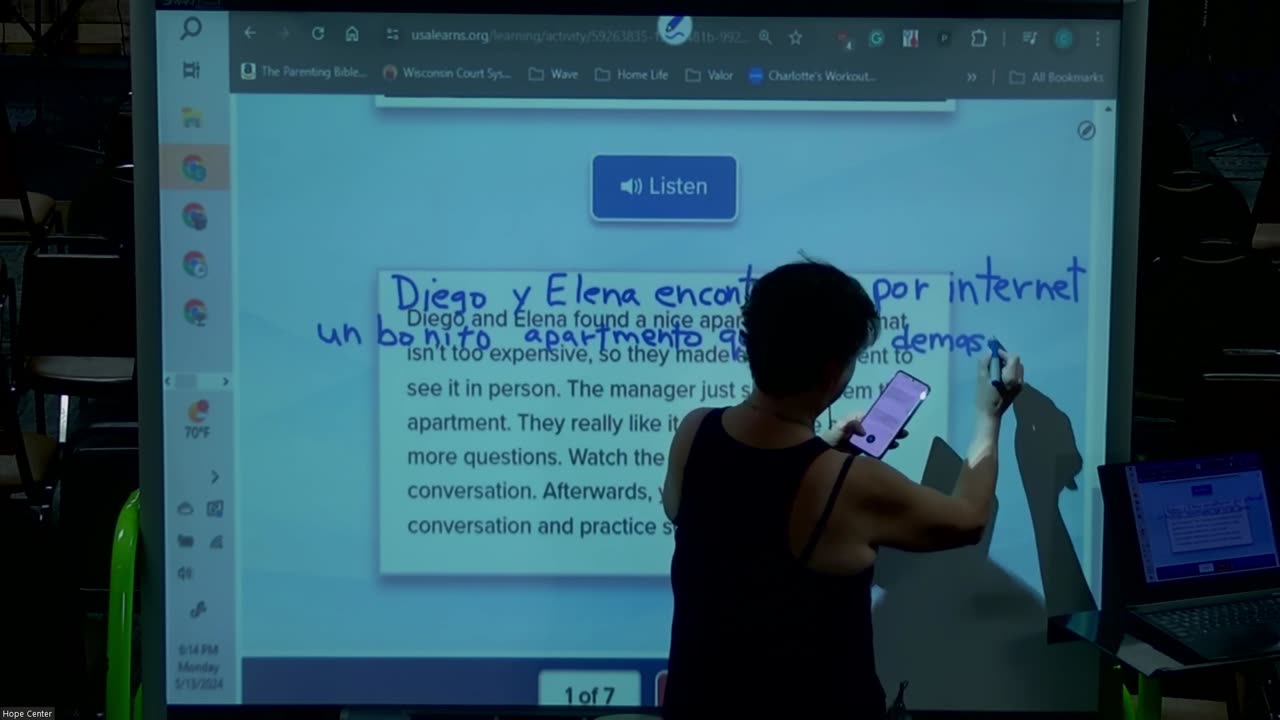 5/13/24 Talking with Apt. Manager Hablando con apto. Gerente