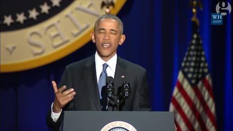 Barack Obama's final speech as president – video highlights