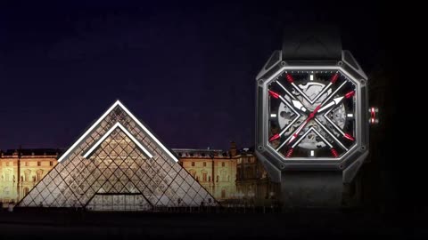JURZUN：The Class Mechanical Double-Sided Skeleton Wristwatch