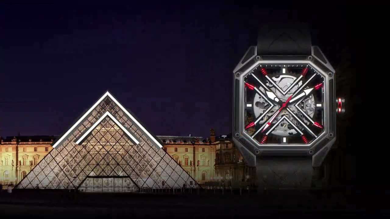 JURZUN:The Class Mechanical Double-Sided Skeleton Wristwatch