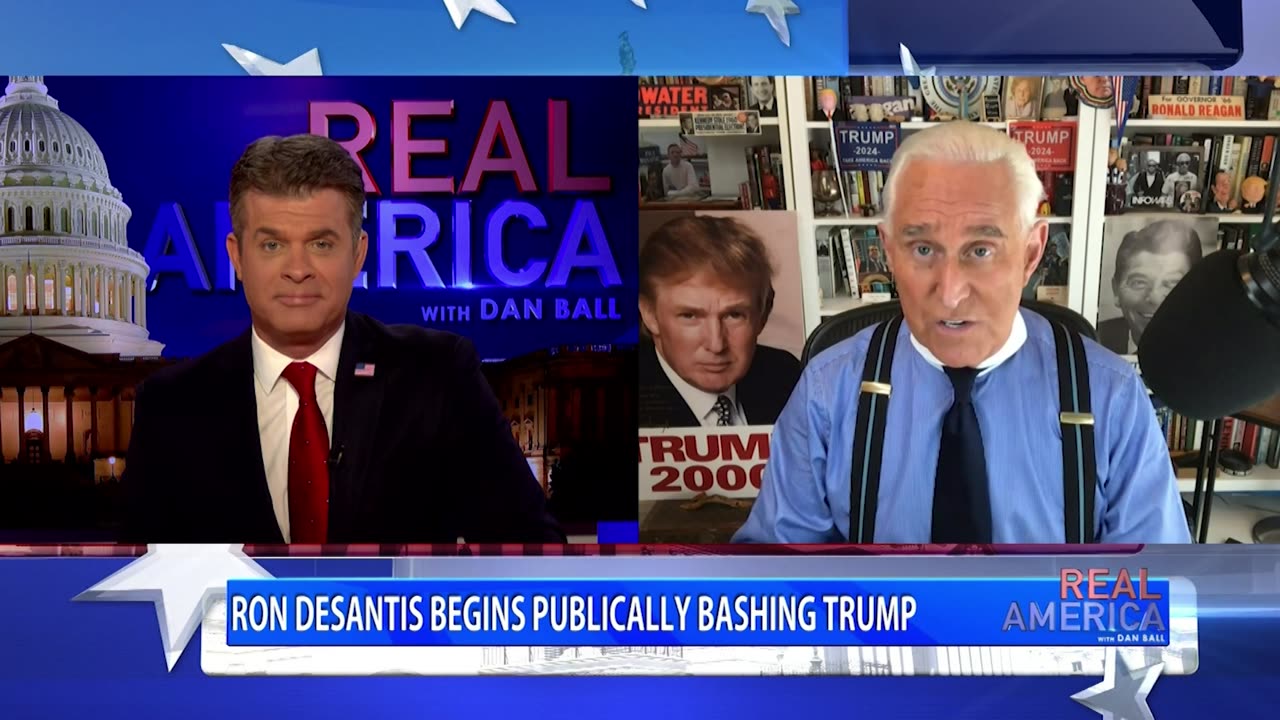 REAL AMERICA -- Dan Ball W/ Roger Stone, People Are Losing Trust In Ron DeSantis, 3/23/23