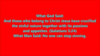 Godliness | "No one can stop sinning." - RGW Teaching