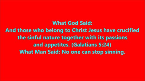 Godliness | "No one can stop sinning." - RGW Teaching
