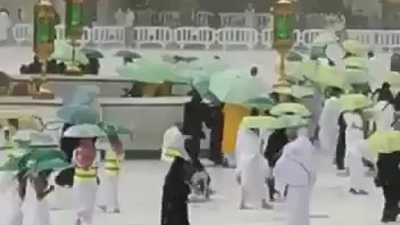 !!أمطار وبرد في مكة