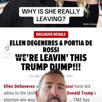 Ellen Degeneres Announces Move To England