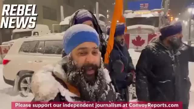 🇺🇸 CANADIAN SIKHS ARRIVE IN OTTAWA FROM TORONTO TO SUPPORT THE CONVOY FOR FREEDOM 🙏🏻