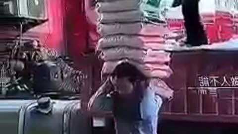 Chinese students are forced to watch videos of hard labor