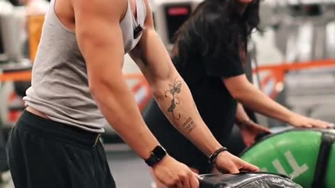 copying peoples exercise at the gym