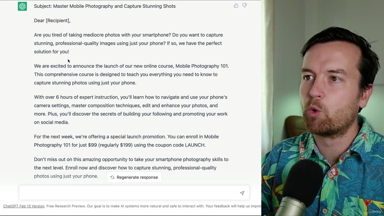 Chapter 17 | 003 Write the Course Landing Page Description and Promotional Emails with ChatGPT