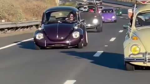 A crowd of people are on the road.