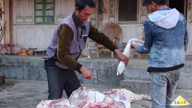 Butchering and Preparing whole Pig for Chinese New Year