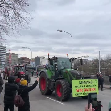 Farmer & Trucker protest Germany 8.1.2024 Berlin