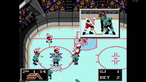 NHL '94 Franchise Mode 1991 Regular Season G16 - Len the Lengend (SJ) at FlamShelter (DET)