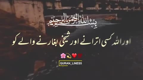 Islamic vedio Quran lines in words